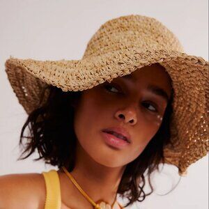 Free People Tan Woven Hat